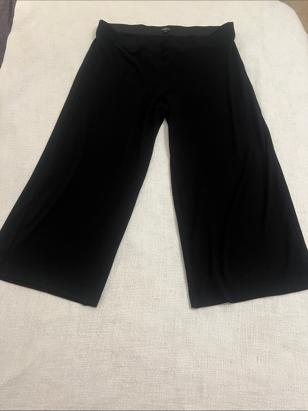 LOFT Women’s Black Ponte Wide Leg Pants - Sz  XL NWOT